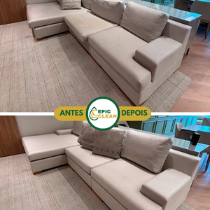 Limpeza de sofá resultado